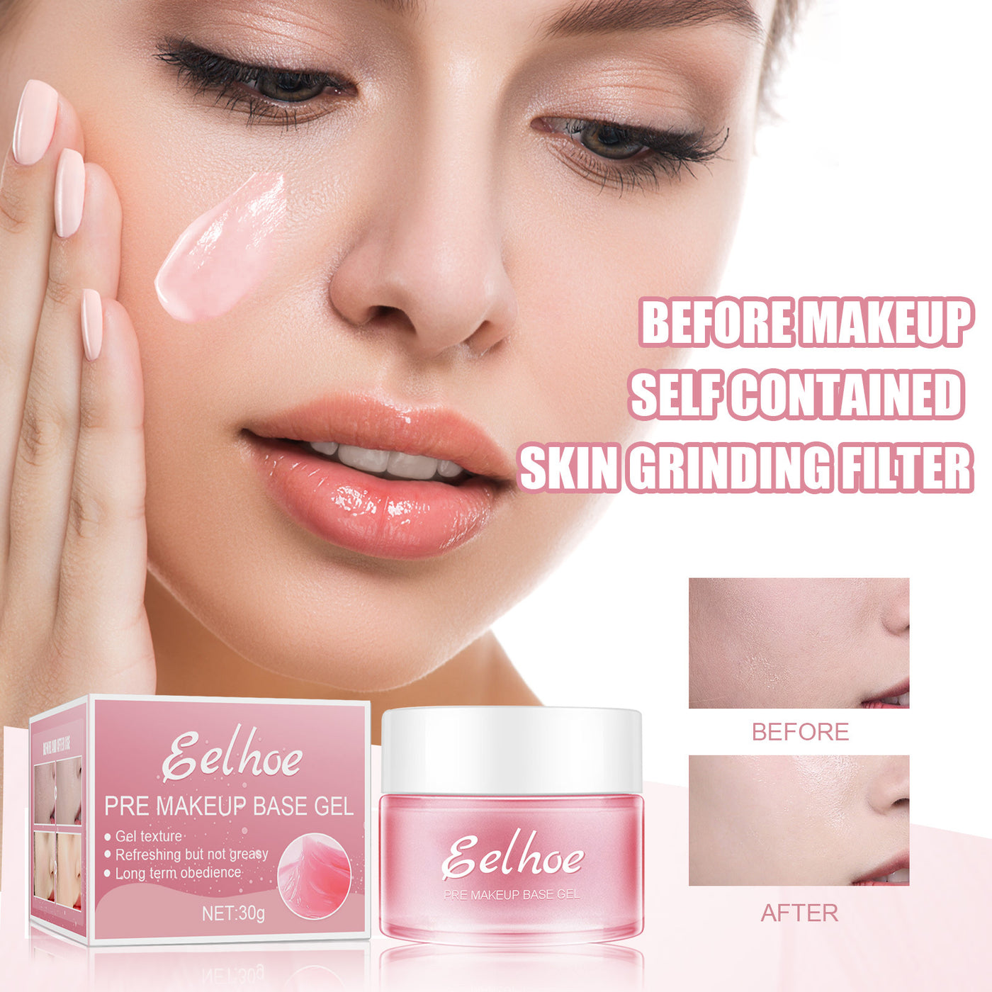 EELHOE Base Gel For Makeup, Pre-makeup Moisturizing And Firming Skin Isolation Base Concealer Cream